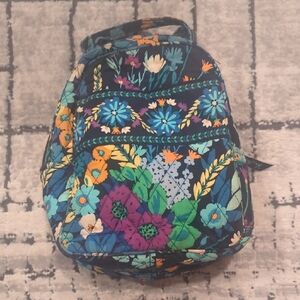 Vera Bradley Blue and Green Backpack with Whimsical Design